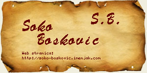 Soko Bošković vizit kartica